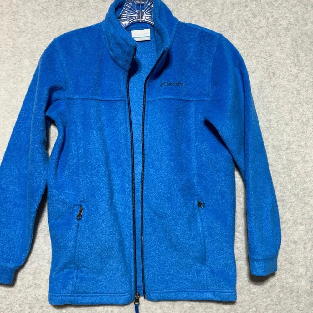 Columbia Fleece Jacket Kids Size M (10/12) Blue Full Zip